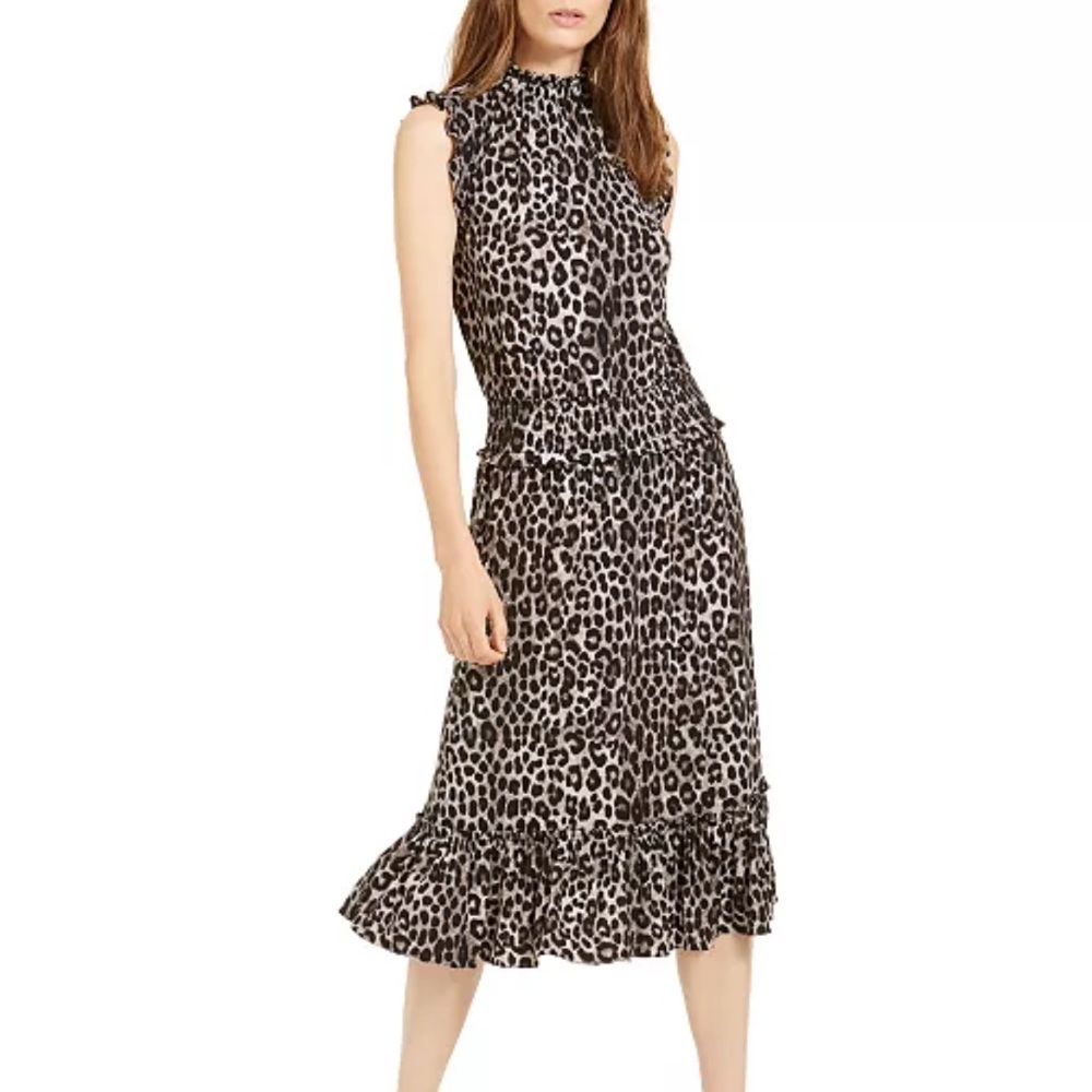 Michael Kors leopard Print Midi Dress